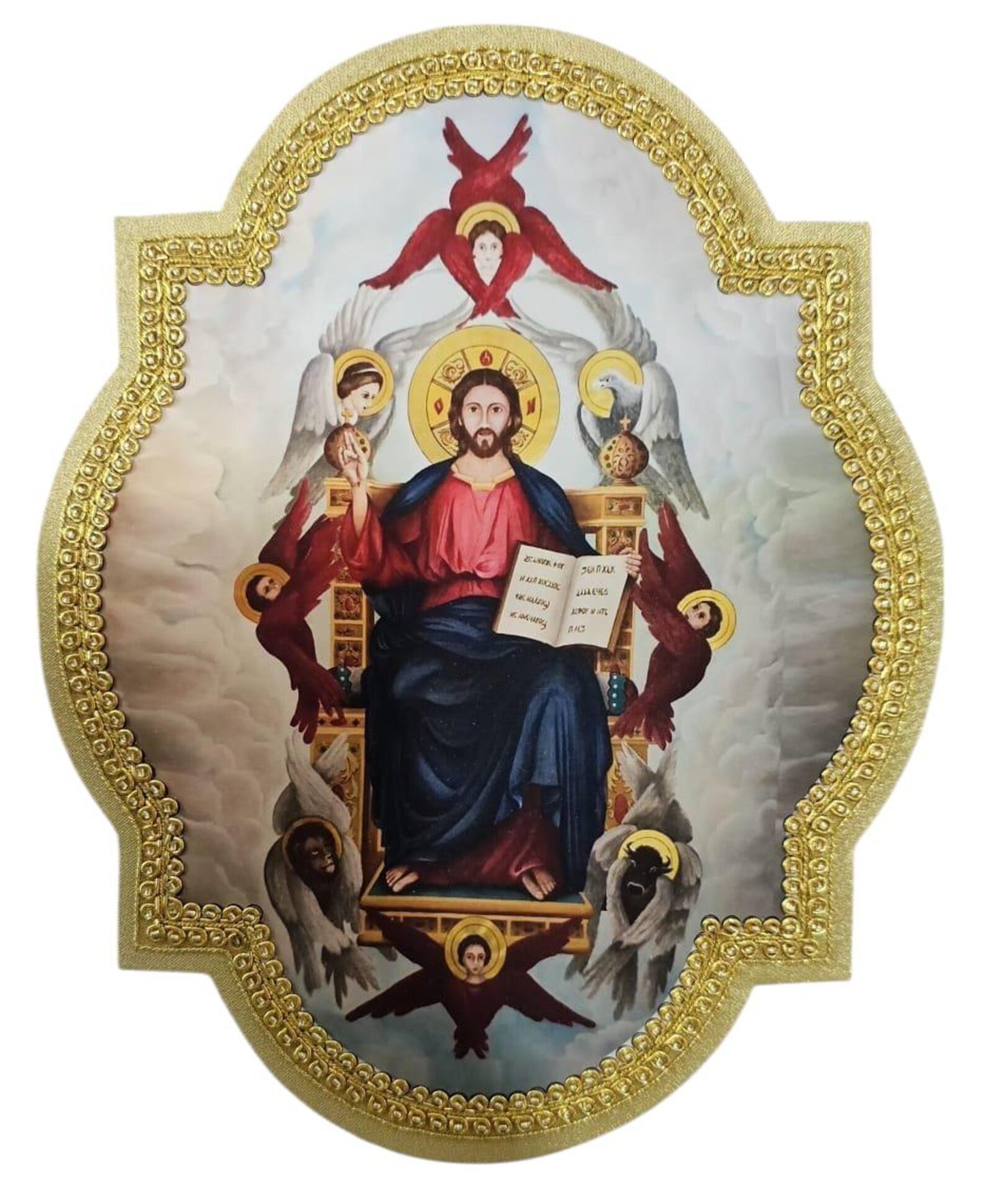 Christ in Majesty Appliqué Hand-Embroidered & Printed | Sew-On | Sacred Liturgical Art