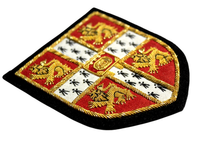 Hand-Embroidered Cambridge University Patch – Gold Bullion Wire Badge