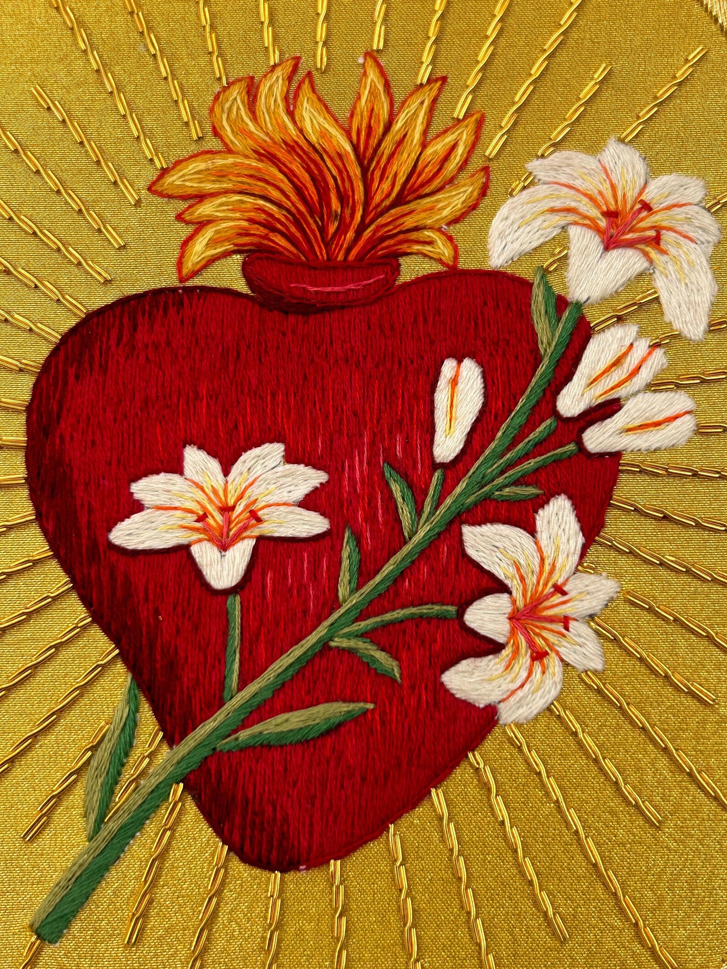 Chaste Heart of St. Joseph Appliqué for Catholic Vestments