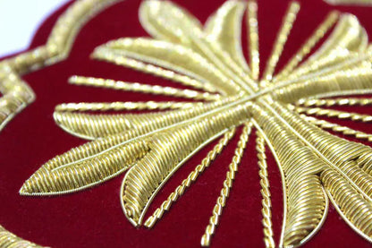 Liturgical Church Emblem – Hand-Embroidered Cross Appliqué