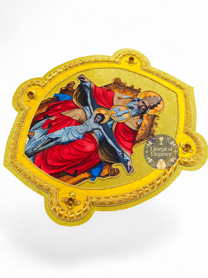 Holy Trinity Applique | Hand Embroidered & Printed Catholic Vestment Patch