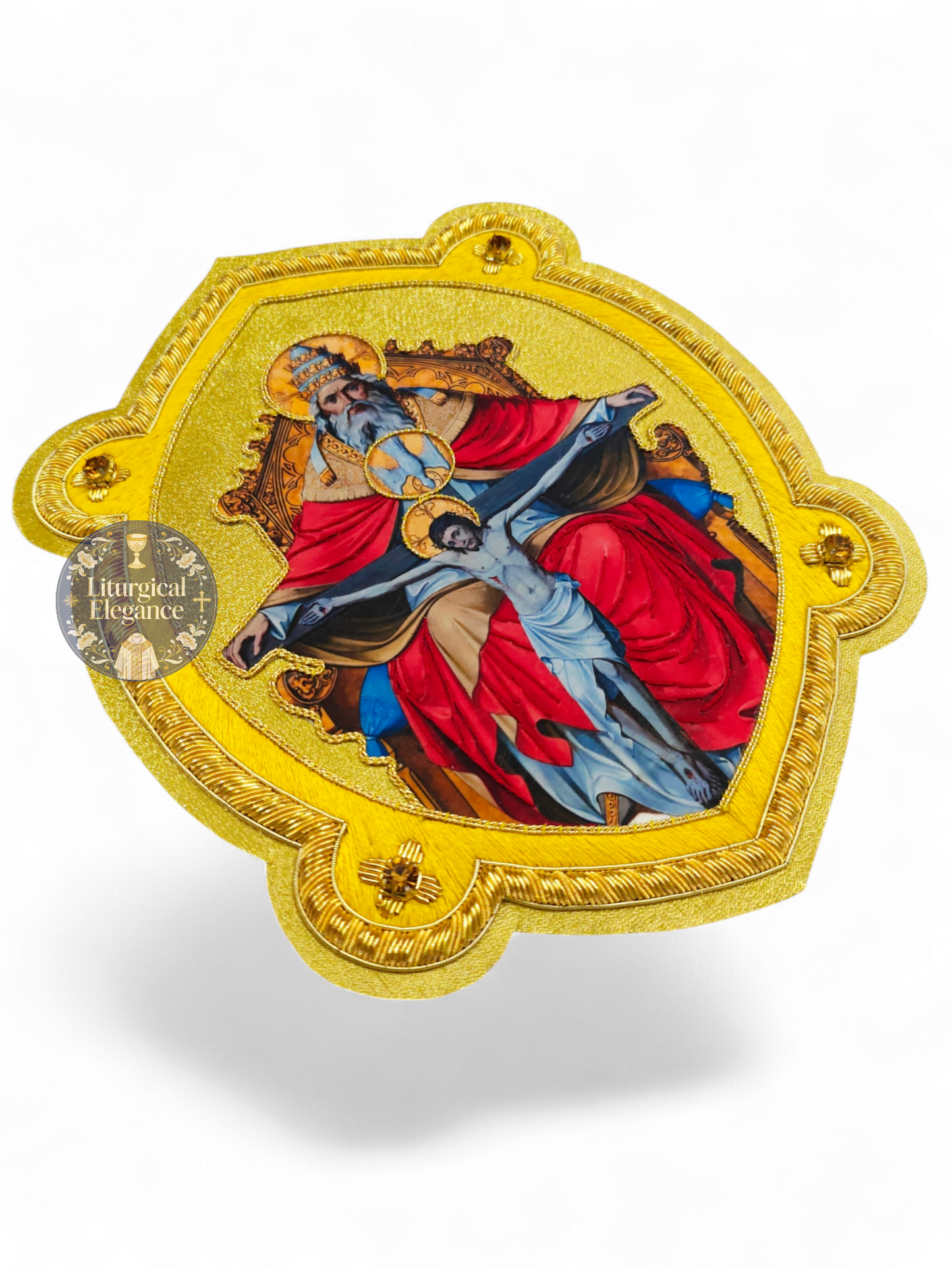 Holy Trinity Applique | Hand Embroidered & Printed Catholic Vestment Patch