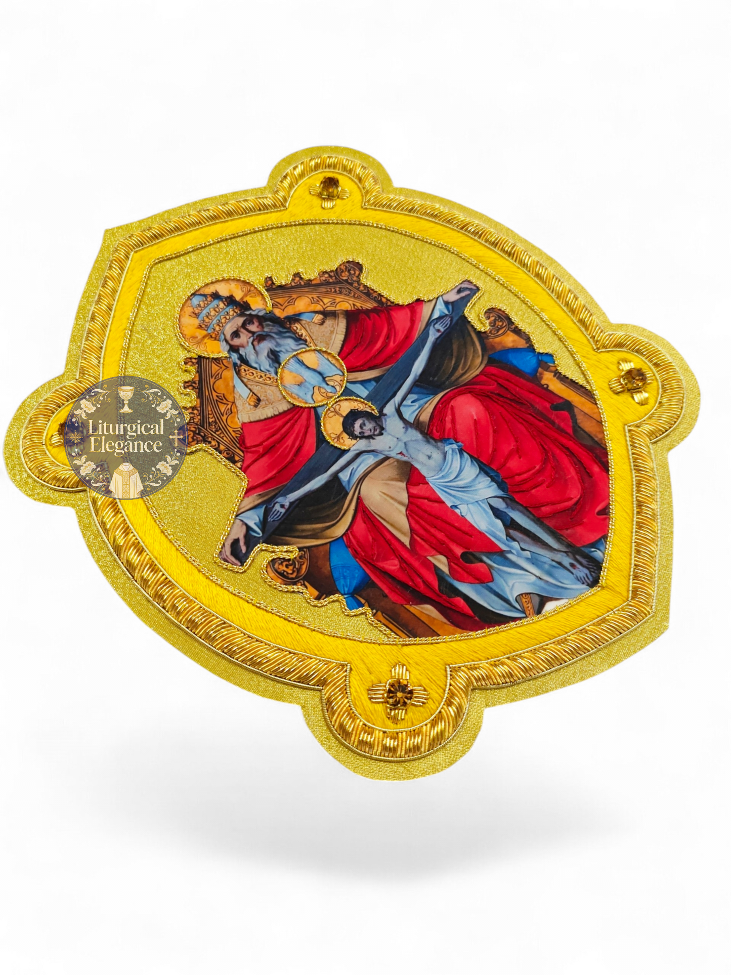 Holy Trinity Applique | Hand Embroidered & Printed Catholic Vestment Patch