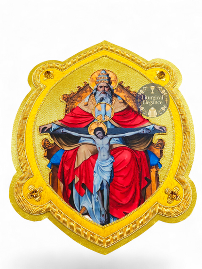 Holy Trinity Applique | Hand Embroidered & Printed Catholic Vestment Patch