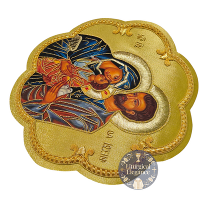 Hand Embroidered Holy Family Applique – Italian Gold Catholic Vestment