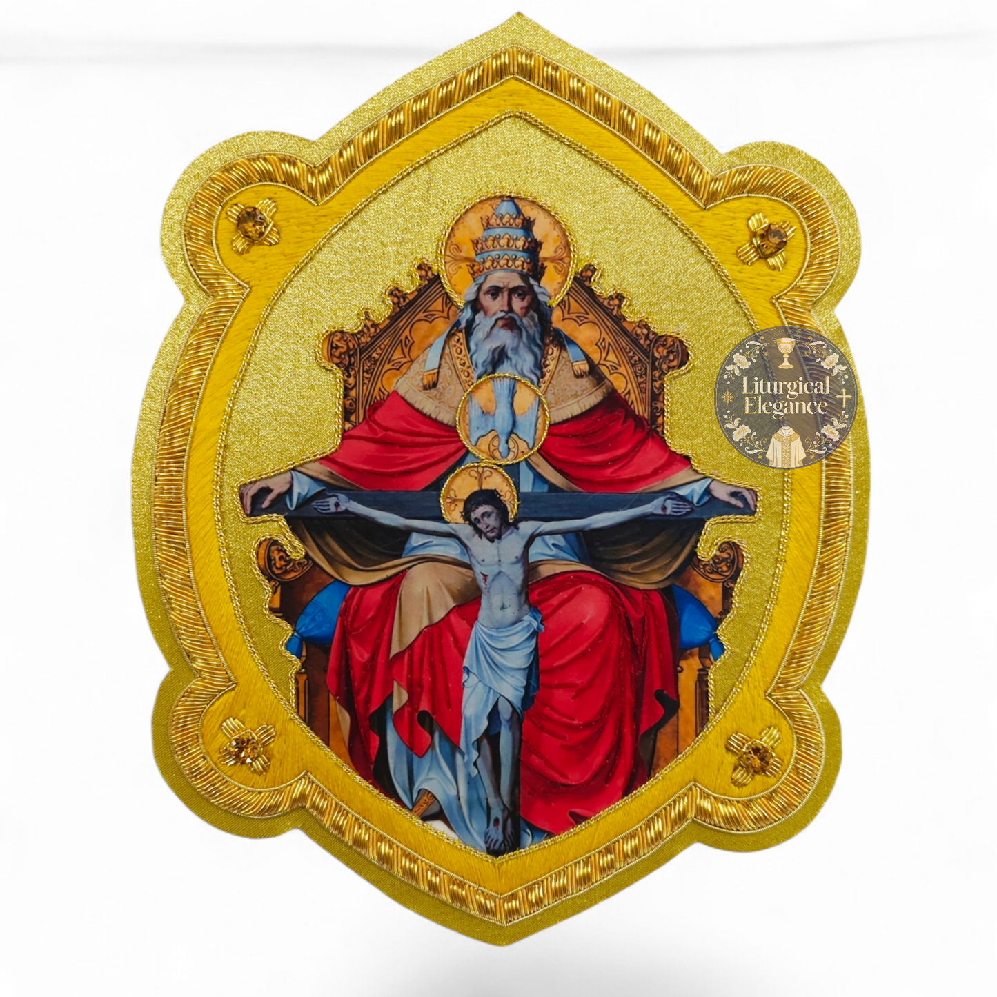 Holy Trinity Applique | Hand Embroidered & Printed Catholic Vestment Patch
