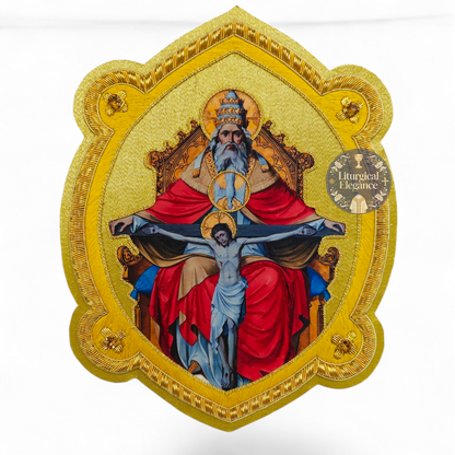 Holy Trinity Applique | Hand Embroidered & Printed Catholic Vestment Patch